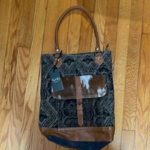 Canvas and leather bag